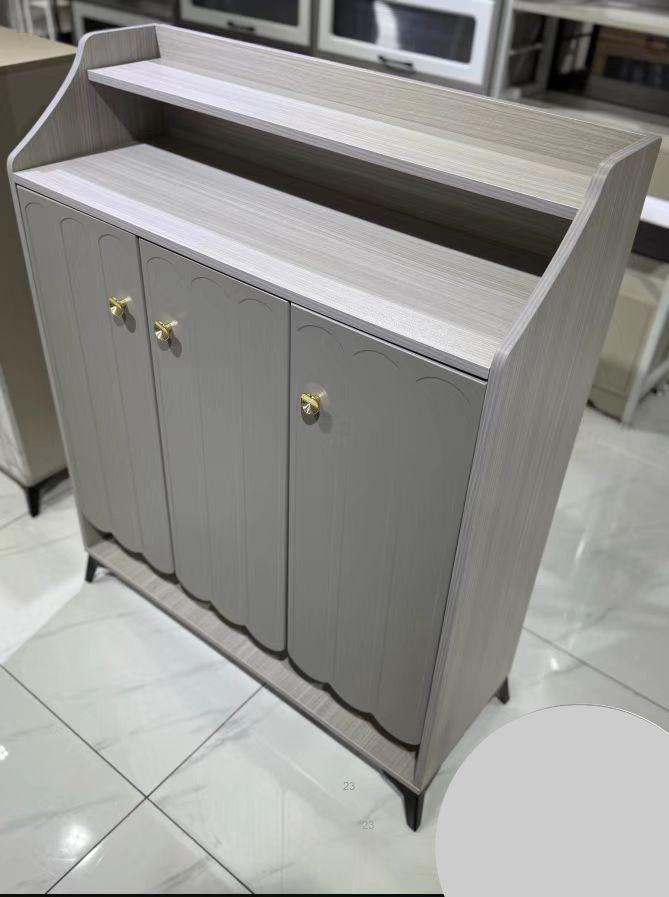 Modern Wooden Storage Cabinet with Open Shelf – Multi-Purpose Organizer